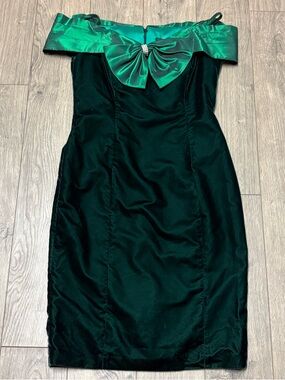 Green velvet short mini retro prom homecoming dress
